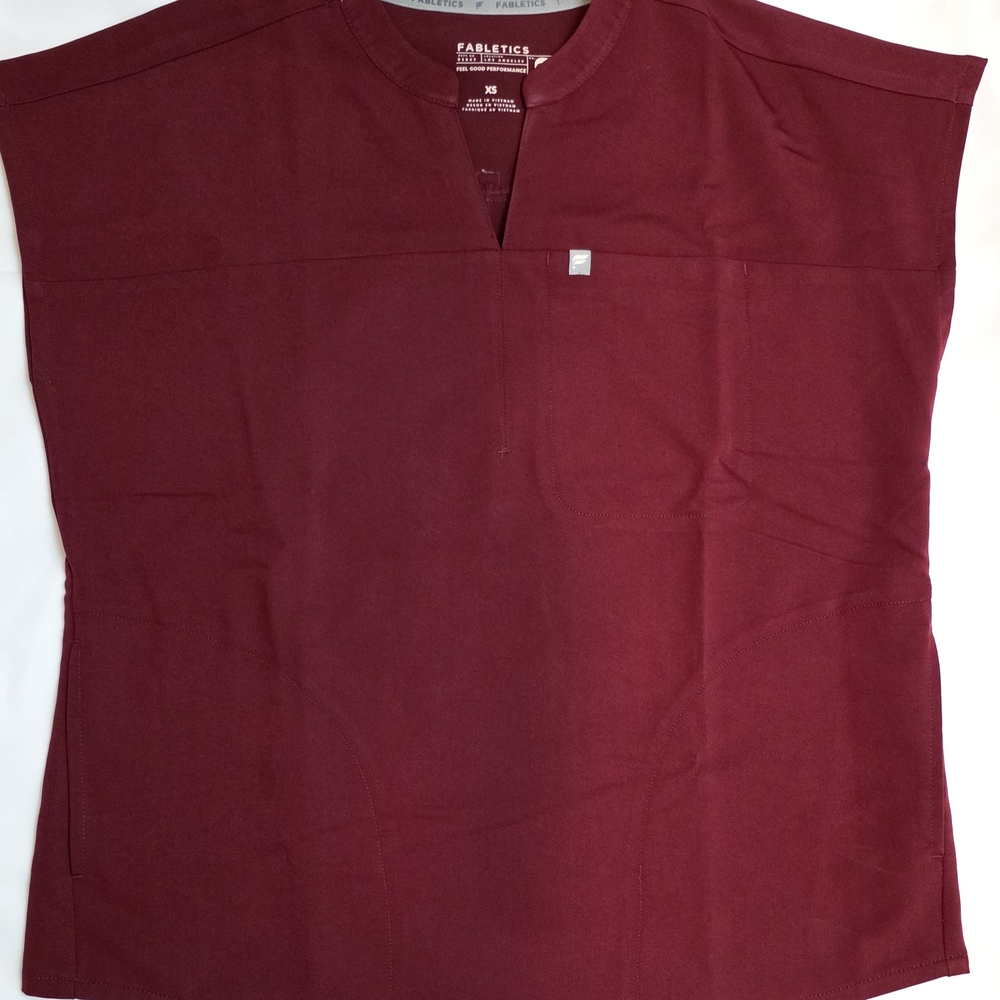 Burgundy Scrub Top